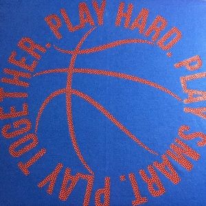 Basketball printed artwork Hard Smart Together Tee